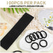 100PCS Black Hair Ties, Seamless Hair Ties No Damage Ponytail Holders Elastics Hair Accessories for Women Girls