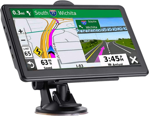 GPS Navigator for Car, Latest 2024 Map 7 Inch Touch Screen Car GPS 256-16GB, Voice Turn Direction Guidance, Support Speed and Red Light Warning, Pre-Installed North America Lifetime Map Free Update