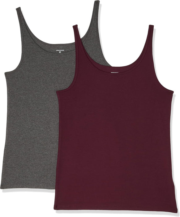 Women'S Slim-Fit Thin Strap Tank Top, Pack of 2