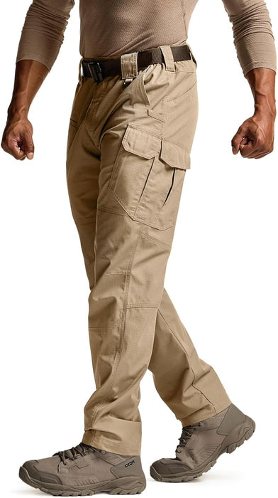 Men'S Tactical Pants, Water Resistant Ripstop Cargo Pants, Lightweight EDC Work Hiking Pants, Outdoor Apparel