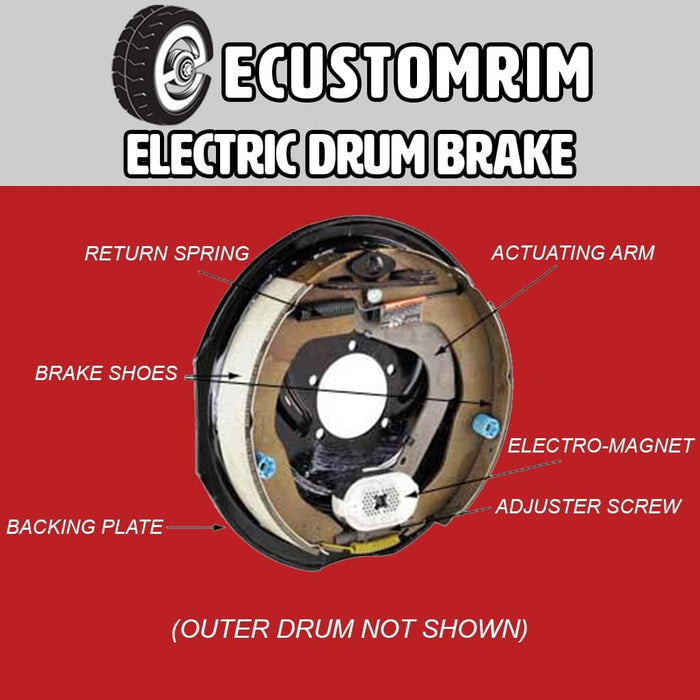 Trailer Brakes – 2 Pair 12X2 Electric Trailer Brakes, 7,000 Lb Trailer Axle - Trailer Brake Kit, Electric Trailer Brakes, Trailer Brake Assembly, 7K Trailer Brakes