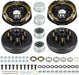 8 on 6.5" Bolt Circle Hub Drum Kits W/ 12" X 2" Left and Right Electric Brake for 7,000Lbs Trailer Axle,Cone Bearing