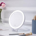 LED Foldable Travel Makeup Mirror - 5X7 Inches 3 Colors Light Modes USB Rechargeable Touch Screen, Portable Tabletop Cosmetic Mirror for Travel, Cosmetic, Office (Black)