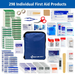 442 All-Purpose Emergency First Aid Kit for Home, Work, and Travel, 298 Pieces