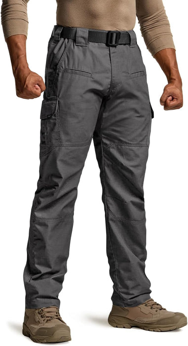 Men'S Tactical Pants, Water Resistant Ripstop Cargo Pants, Lightweight EDC Work Hiking Pants, Outdoor Apparel