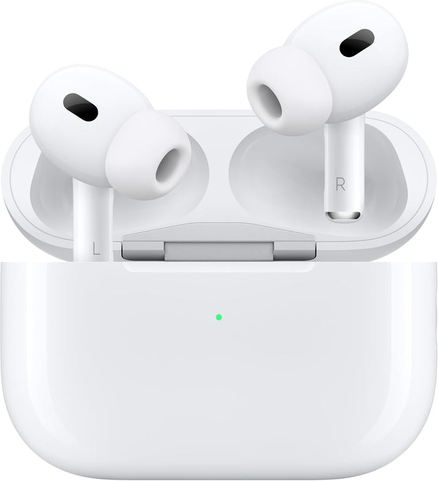 Airpods Pro 2 Wireless Earbuds, Bluetooth Headphones, Active Noise Cancellation, Hearing Aid Feature, Transparency, Personalized Spatial Audio, High-Fidelity Sound, H2 Chip, USB-C Charging