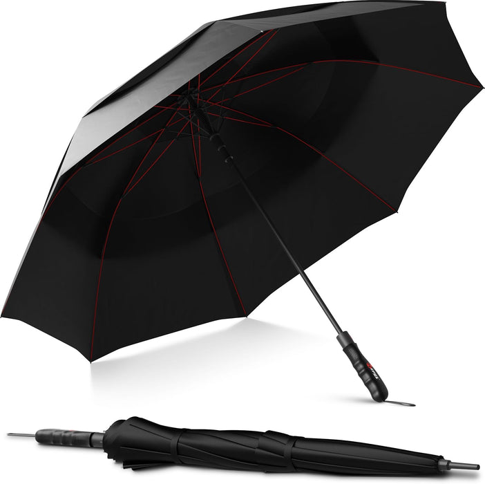 Windproof Travel Umbrellas for Rain - Easy Auto Open Close, Durable & Compact Umbrella, Strong Fiberglass Frame, Waterproof Canopy - Backpack, Purse, Portable Umbrella for Travel