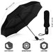 Windproof Travel Umbrellas for Rain - Easy Auto Open Close, Durable & Compact Umbrella, Strong Fiberglass Frame, Waterproof Canopy - Backpack, Purse, Portable Umbrella for Travel