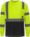 High Visibility Shirts Quick Dry Safety T Shirts with Reflective Strips and Pocket Short Sleeve Mesh Hi Vis Construction Work Class 2 Shirt for Men/Women Black Bottom Lime,Medium