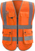 Multiple Pockets Class 2 High Visibility Reflective Safety Vest Men Women Work Construction Vest Meets ANSI Standards