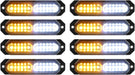 "Ultra Slim 12-LED Sync Feature Strobe Lights for Truck Car Vehicle - Emergency Beacon Hazard Warning Lights"