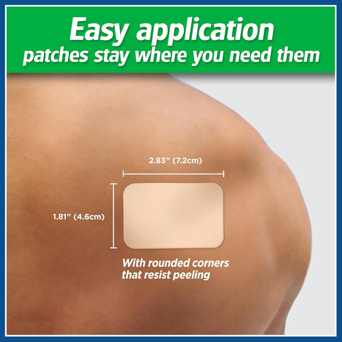 Pain Relieving Patch for Back, Neck, Shoulder, Knee Pain and Muscle Soreness - 8 Hour Pain Relief - 60 Count