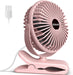 USB Clip on Fan, Portable Small Fan with Cord Powered, 3 Speeds Strong Airflow, with Sturdy Clamp, Quiet Personal Desk Fan