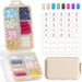 3 Pack, 14 GRIDS Travel Pill Organizer Box with Labels - Travel Medicine Case Kit - Pocket Daily Pharmacy Container - Travel Medication Holder Dispenser for Fish Oil Vitamin Supplement Storage