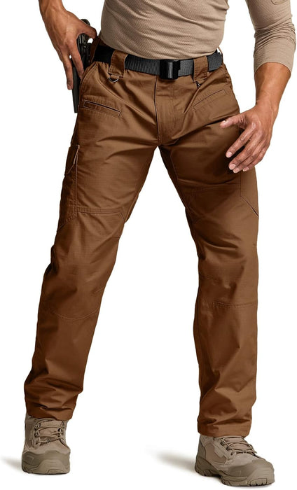 Men'S Tactical Pants, Water Resistant Ripstop Cargo Pants, Lightweight EDC Work Hiking Pants, Outdoor Apparel