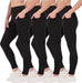 4-Pack: Women'S Full Length Fitted Athletic Yoga Performance Leggings with Pockets (Available in plus Size)