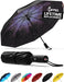 Windproof Travel Umbrellas for Rain - Easy Auto Open Close, Durable & Compact Umbrella, Strong Fiberglass Frame, Waterproof Canopy - Backpack, Purse, Portable Umbrella for Travel