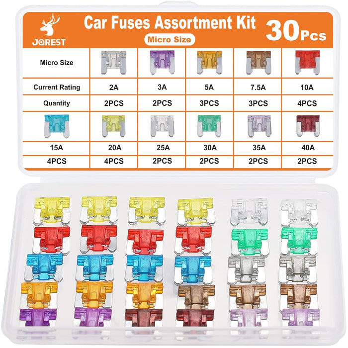 180Pcs Car Fuses Assorted Kit, 60 Mini Blade Car Fuse + 60 Standard Fuse Automotive + 60 Micro Fuse + 1 Puller –11 Specifications Mixed Auto Fuse: 2Amp 3A 5A 7.5A 10A 15A 20A 25A 30A 35A 40A