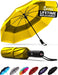 Windproof Travel Umbrellas for Rain - Easy Auto Open Close, Durable & Compact Umbrella, Strong Fiberglass Frame, Waterproof Canopy - Backpack, Purse, Portable Umbrella for Travel