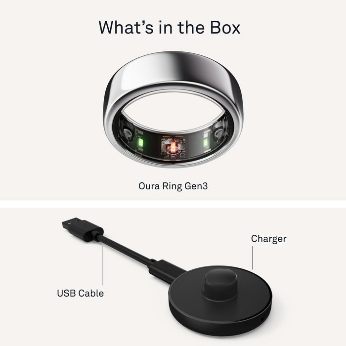 Ring Gen3 Horizon - Silver - Size 12 - Smart Ring - Size First with  Sizing Kit - Sleep Tracking Wearable - Heart Rate - Fitness Tracker - 5-7 Days Battery Life