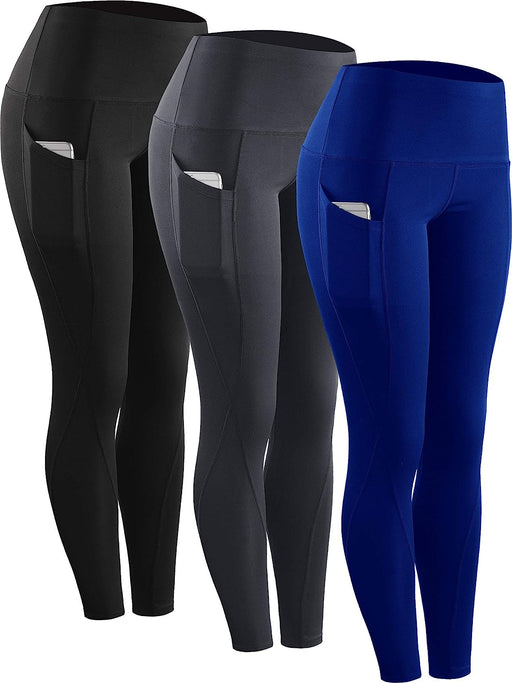 High Waist Running Workout Leggings for Yoga with Pockets