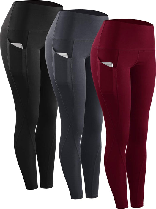 High Waist Running Workout Leggings for Yoga with Pockets