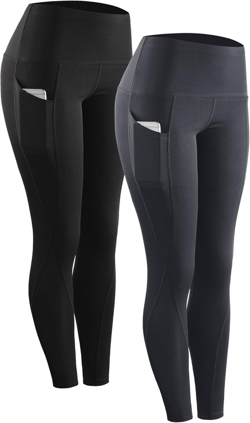 High Waist Running Workout Leggings for Yoga with Pockets