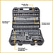 Mechanics Tool Set, SAE and Metric, 1/2, 1/4, 3/8 Drive Sizes, 192-Piece (DWMT75049)