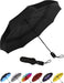 Windproof Travel Umbrellas for Rain - Easy Auto Open Close, Durable & Compact Umbrella, Strong Fiberglass Frame, Waterproof Canopy - Backpack, Purse, Portable Umbrella for Travel