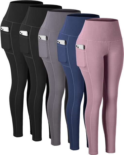 Leggings with Pockets for Women, High Waisted Tummy Control Workout Yoga Pants