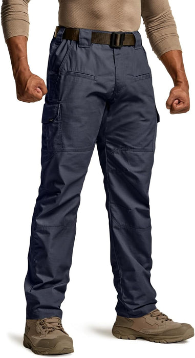 Men'S Tactical Pants, Water Resistant Ripstop Cargo Pants, Lightweight EDC Work Hiking Pants, Outdoor Apparel