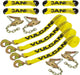 8-Point Roll Back Vehicle Tie down Kit with Chain Tails on Both Ends - Set of 4 - Proseries