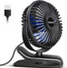 USB Clip on Fan, Portable Small Fan with Cord Powered, 3 Speeds Strong Airflow, with Sturdy Clamp, Quiet Personal Desk Fan