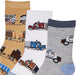 Little Boys Trains Trucks Cars Pattern Crew Socks 6 Pack