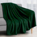 Emerald Green Fleece Throw Blanket for Couch, Dark Green Forest Super Soft Fuzzy Flannel Throw for Sofa, Luxury Plush Microfiber Bed Blanket, Cozy Home Decorative Velvet Gift Blanket, 50X60