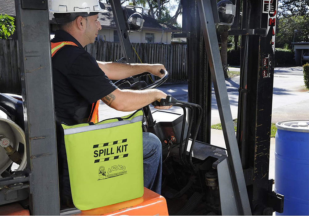 Universal Spill KIT – Perfect Spill Kits for Trucks - in Portable High Visibility Yellow Tote Bag –For Spill Response – Chemical or Oil Containment -1 Kit