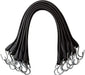 31" Inch 10 Pack Rubber Bungee Cords with Metal Hooks for Flatbed Trucks- Heavy Duty Tarp Tie down Straps