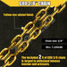 3/8" X 2' V-Type Tow Chain with 15 Inch J-Hooks and Grab Hooks, G80 Steel Towing Chain Bridle, Yellow Zinc Plated Tractor Car Wrecker Truck Tie, 7,100 Lbs Safe Working Load