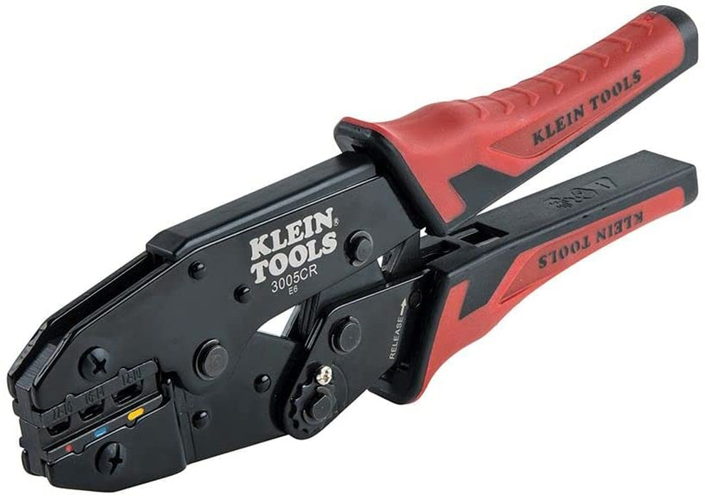 3005CR Wire Crimper Tool, Ratcheting Insulated Terminal Crimper for 10 to 22 AWG Wire