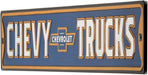 Chevy Trucks Embossed Metal Street Sign - Vintage Chevrolet Sign for Garage or Man Cave