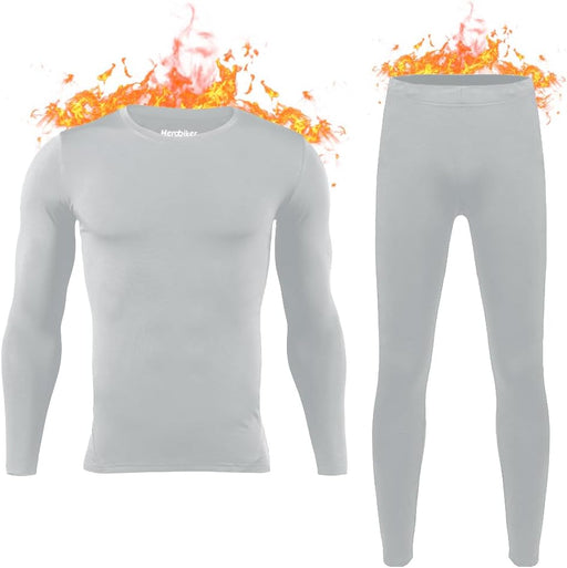 Long Johns Thermal Underwear for Men Skiing Winter Warm Hunting Gear Fleece Lined Base Layer Set Top Bottom