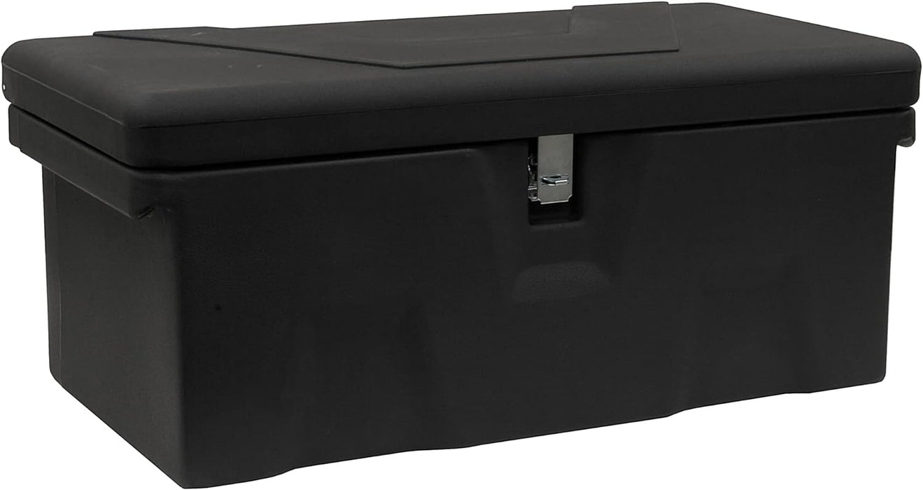 Buyers Products 1712240 Black Poly All-Purpose Chest, 44 X 17.5 X 19 Inch, 6.3 Cu. Ft, Polymer Truck Tool Box, Made in the USA, Contractor Toolbox for Storage and Organization, Durable Job Box