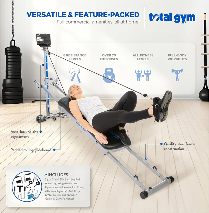 APEX Versatile Indoor Home Gym Workout Total Body Strength Training Fitness Equipment