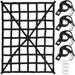 4.2' X 5.5' Cargo Net with Cam Buckles & S-Hooks, Cross Strap Truck Bed Cargo Net 50" X 66", Heavy Duty Cargo Nets Capacity 1100LBS for Pickup Trucks Trailer SUV Jeeps