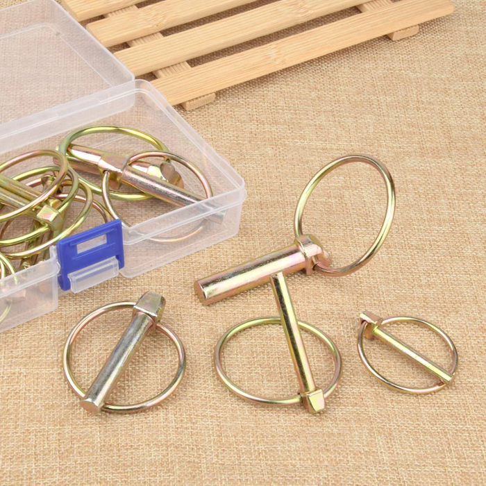 50 PCS Heavy Duty Lynch Pin Assortment Kit Tractor Pins 3 Point Hitch Pins for Tractor, Trailers,Trucks Mowers (50)