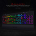 K512 Shiva RGB Backlit Membrane Gaming Keyboard with Multimedia Keys, Linear Mechanical-Feel Switch, 6 Extra On-Board Macro Keys, Dedicated Media Control, Detachable Wrist Rest