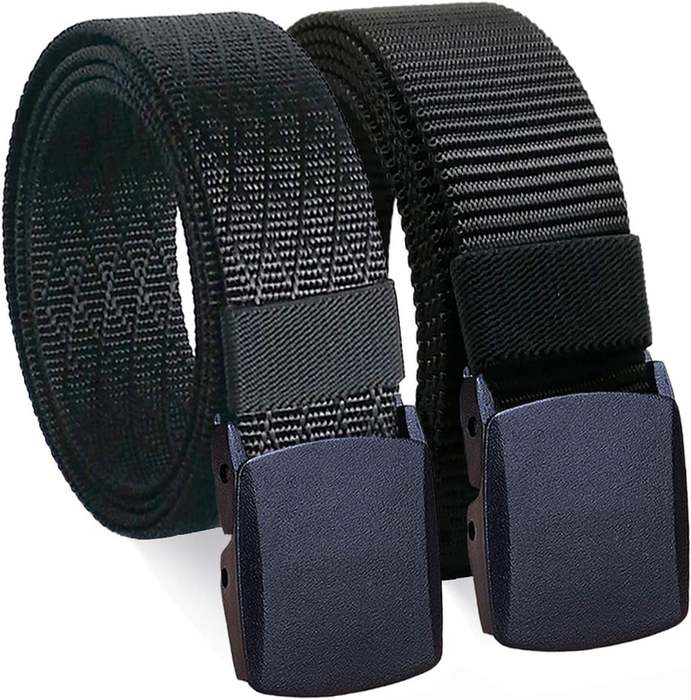 2 Pack Nylon Belt Outdoor Military Web Belt 1.5" Men Tactical Webbing Belt