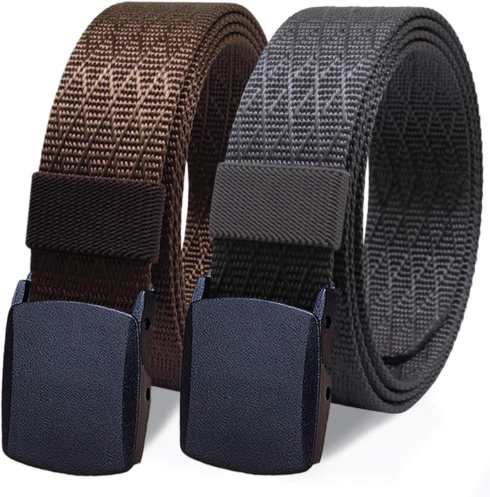 2 Pack Nylon Belt Outdoor Military Web Belt 1.5" Men Tactical Webbing Belt