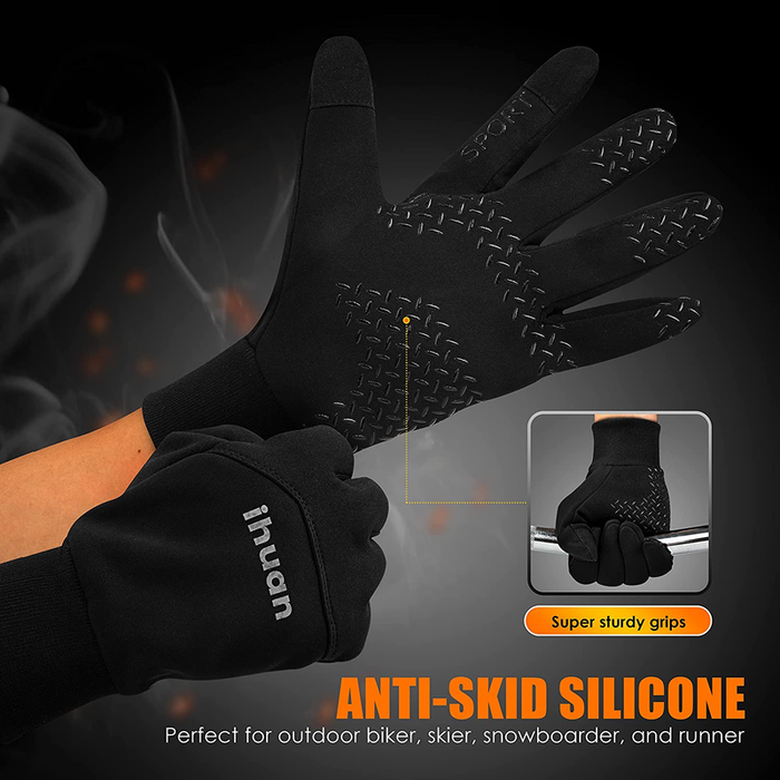 Winter Gloves for Men Women - Waterproof Warm Glove for Cold Weather, Thermal Gloves Touch Screen Finger for Running