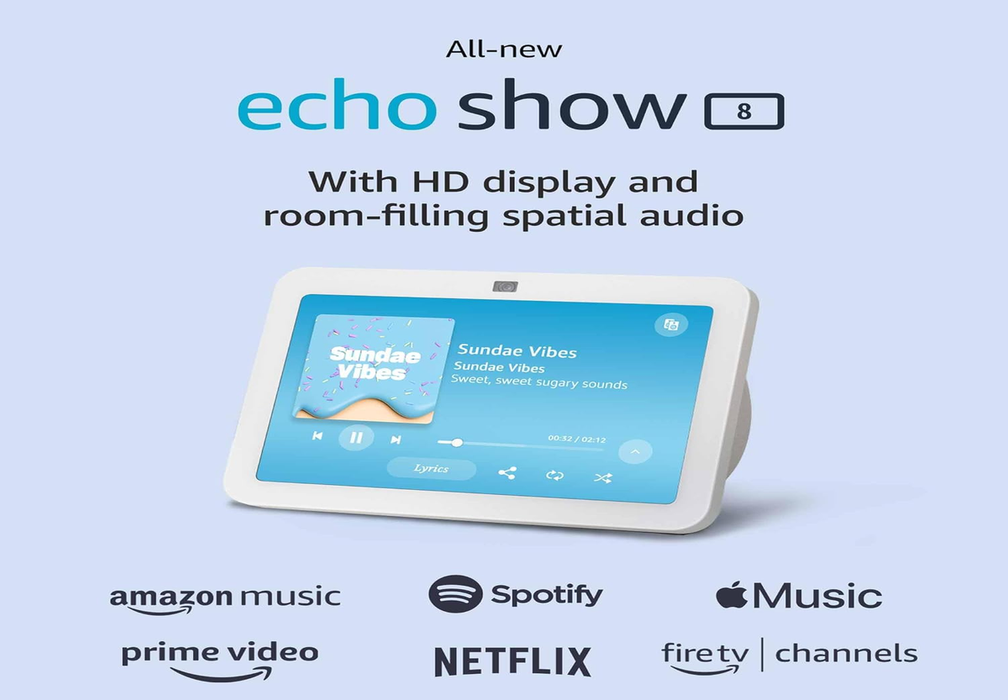 All-New Echo Show 8 (3Rd Gen, 2023 Release) | with Spatial Audio, Smart Home Hub, and Alexa | Charcoal